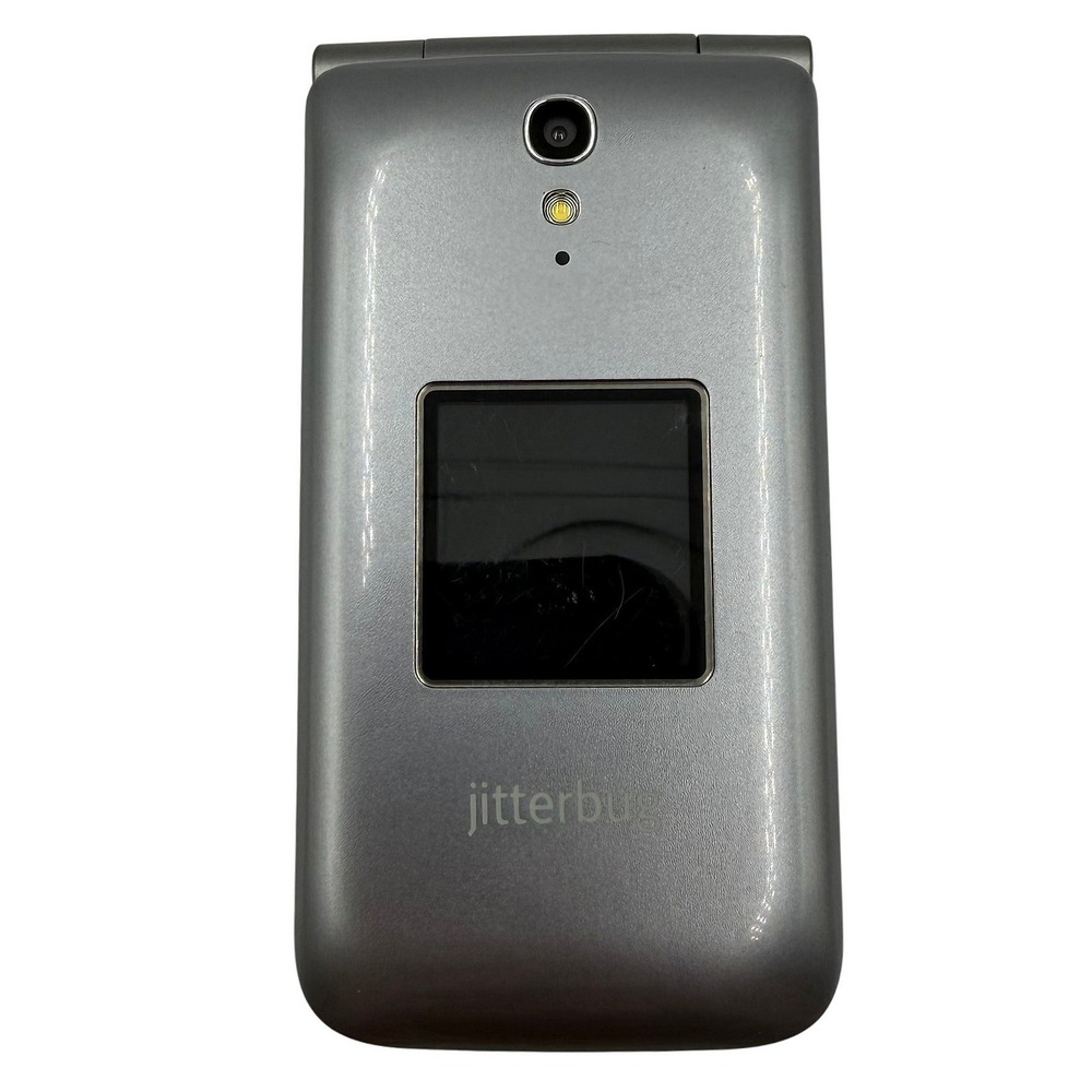 Alcatel OneTouch Jitterbug Flip Phone GreatCall Gray Large Keypad 4043S